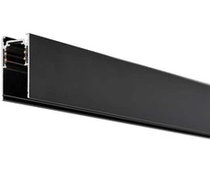 Paviršinis magnetinis bėgelis MAGNETIC, juodas, 2m