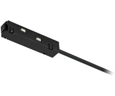 Magnetinės sistemos ITALUX MAGNETIC bėgelio užbaigimas su užmaitinimu, juodas