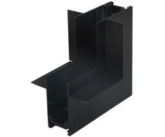 L tipo įleidžiamo magnetinio bėgelio kampinis sujungimas MAGNETIC, juodas