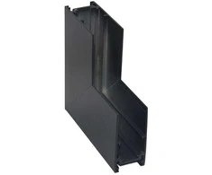 L tipo paviršinio magnetinio bėgelio kampinis sujungimas MAGNETIC, juodas