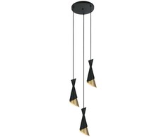 Italux Pakabinamas šviestuvas PND-85949-3 BK+GD