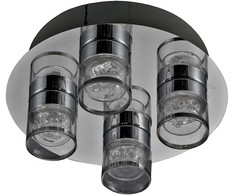 Lubinis šviestuvas 5,5W LED paviršinis šviestuvas MARC, chromo sp./skaidrus, 3000K