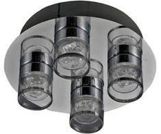 Lubinis šviestuvas 5,5W LED paviršinis šviestuvas MARC, chromo sp./skaidrus, 3000K