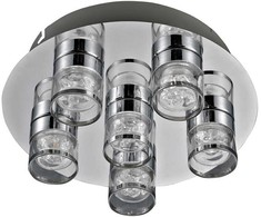 Lubinis šviestuvas 5,5W LED paviršinis šviestuvas MARC, chromo sp./skaidrus, 3000K
