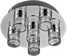 Lubinis šviestuvas 5,5W LED paviršinis šviestuvas MARC, chromo sp./skaidrus, 3000K