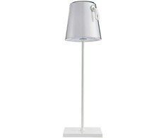 Lubinis šviestuvas 5W LED įkraunamas stalo šviestuvas OSTAP, baltas, 3000K/RGB, IP54, su USB jungtimi