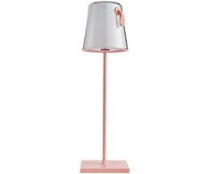 Lubinis šviestuvas 5W LED įkraunamas stalo šviestuvas OSTAP, rožinės sp., 3000K/RGB, IP54, su USB jungtimi