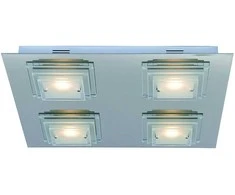 20W LED lubinis šviestuvas PEPPE, chromo sp./skaidrus, 3000K