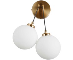 Italux Sieninis šviestuvas PERLOS, G9, žalvario sp.