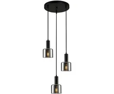 Italux Pakabinamas šviestuvas Santia PND-65342-3A-BK+SG