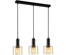 Italux Pakabinamas šviestuvas Santia PND-65342-3-BK+AMB