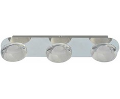 Lubinis šviestuvas 5W LED paviršinis šviestuvas STEVEN, chromo sp./skaidrus, 3000K