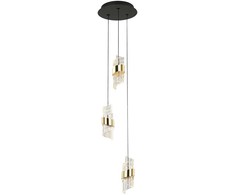 Italux Pakabinamas šviestuvas Tonga PND-26374-3-23W-3K-BK-GD