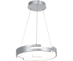 Lubinis šviestuvas 60W LED pakabinamas šviestuvas VELAR, sidabro sp., 3000K, dimeriuojamas