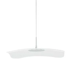 Lubinis šviestuvas 8W LED pakabinamas šviestuvas BLOSSOM, chromo/baltos sp./skaidrus, 3000K