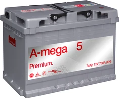 Amega Akumuliatorius A-Mega Premium 12V 74Ah 760A EN (5MP74R)