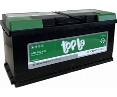 Akumuliatorius Topla AGM | 12V 105Ah Stop &amp; Go | 950A EN (TTAGM105R)