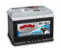Akumuliatorius Sznajder Sidabrinis PREMIUM | 12V 80Ah 760A EN (SZS80R)