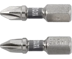 Yato Toya Sa Poland Antgaliai | 6,3 mm (1/4") | S2 Ni | kryžminiai PH1 | 2 vnt. (YT-78000)