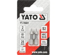 Yato Toya Sa Poland Antgaliai | 6,3 mm (1/4") | S2 Ni | kryžminiai PH2 | 2 vnt. (YT-78001)