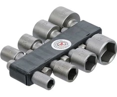 Bgs Technic Antgalių / galvučių rinkinys | 6.3 mm (1/4") | 5-13 mm | 8 vnt. (67308)