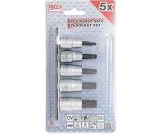 Bgs Technic Antgalių rinkinys | 10 mm (3/8") | 4-kampų profilis (MTS-Mortorq) MTS0 - MTS04 | 5 pcs. (9756)