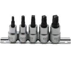 Bgs Technic Antgalių rinkinys | 10 mm (3/8") | 4-kampų profilis (MTS-Mortorq) MTS0 - MTS04 | 5 pcs. (9756)
