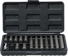 Grąžtas Bgs Technic Antgalių rinkinys Hex šešiakampiai | trumpas / ilgas | 10 mm (3/8") storio | 15 vnt. (5070)