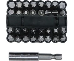 Bgs Technic Antgalių rinkinys | ilgi | 6.3 mm (1/4") | įvairių tipų | 33 vnt. (20810)