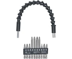 Bgs Technic Antgalių rinkinys su lanksčiu ilgintuvu | 6.3 mm (1/4") | 11 vnt. (20804)
