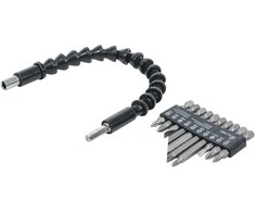 Bgs Technic Antgalių rinkinys su lanksčiu ilgintuvu | 6.3 mm (1/4") | 11 vnt. (20804)
