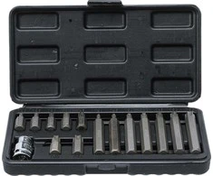 Grąžtas Bgs Technic Antgalių rinkinys | trumpas / ilgas | 10 mm (3/8") storio | T-Star (Torx) | 15 vnt. (5040)