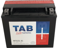 Akumuliatorius TAB MOTO AGM | 12V 18Ah | motociklams (MYTX20LBS)