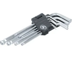 Bgs Technic L tipo raktų rinkinys | Vidinis šešiak./ vidinis šešiak.su šarnyru 1,5 - 10 mm | 9 vnt. (815)
