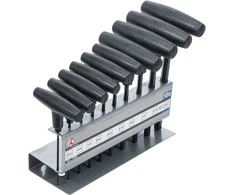 Bgs Technic T-rankenėlių atsuktuvų rinkinys | Coliniai dydžiai | Hex šešiakampis 3/32"-3/8" | 10 vnt. (7099)