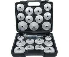 Bgs Technic Tepalo filtro lėkštelių rinkinys | lietas aliuminis | 12,5 mm (1/2") | 23 vnt. (1035)