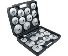 Bgs Technic Tepalo filtro lėkštelių rinkinys | lietas aliuminis | 12,5 mm (1/2") | 23 vnt. (1035)