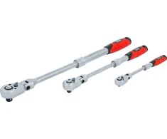 Bgs Technic Terkšlių rinkinys | ištraukiamos šarnyrinės | 6,3 mm (1/4") / 10 mm (3/8") / 12,5 mm (1/2") | 3 vnt. (72114)