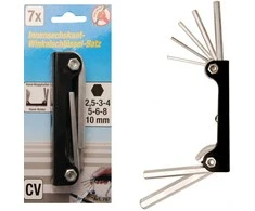 Bgs Technic Užlenkiamų L tipo raktų rinkinys | Vidinis šešiakampis 2,5-10 mm | 7 vnt. (787)