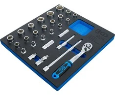 Bgs Technic 2/3 įrankių dėklas: 12,5 mm (1/2") Galvučių rinkinys | 27 vnt. (4053)