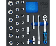 Bgs Technic 2/3 įrankių dėklas: 12,5 mm (1/2") Galvučių rinkinys | 27 vnt. (4053)