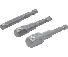 Grąžtas Bgs Technic Adapterių komplektas | 6.3 mm (1/4") antgalis | 6.3 mm (1/4") / 10 mm (3/8") / 12,5 mm (1/2") | 3 vnt. (9685)