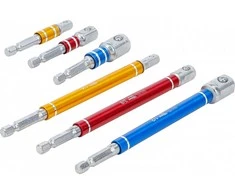 Bgs Technic Adapterių rinkinys | spalvoti | 6.3 mm (1/4") | 6.3 mm (1/4") / 10 mm (3/8") / 12,5 mm (1/2") | 75 - 150 mm | 6 vnt. (74424)