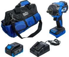 Bgs Technic Akumuliatorinio smūginio veržliarakčio rinkinys | bešepetėlinis | 550 Nm | 18 V | su įkraunama baterija ir greitu įkrovikliu (7390)