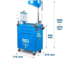 Bgs Technic Alyvos aptarnavimo stotelė su alyvos filtrų raktų rinkiniu | 70 l (7119)