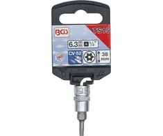 Bgs Technic Antgalis 1/4" įpresuotas į galvutę su skyle, penkiakampis TS15x38mm (5184-TS15)