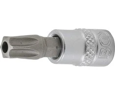 Bgs Technic Antgalis įpresuotas į galvutę | 6.3 mm (1/4") | T-star su skyle (Torx) T45 (2165-T45)