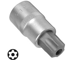 Bgs Technic Antgalis įpresuotas į galvutę | 12,5 mm (1/2") | T-Star su skyle (Torx) T60 (4376)