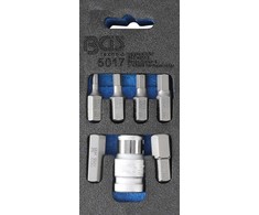 Bgs Technic Antgalių komplektas | 10 mm (3/8") storio | hex šešiakampis | 7 vnt. (5017)