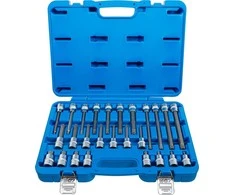 Bgs Technic Antgalių rinkinys | 12,5 mm (1/2") | Spline (XZN) M4 - M16 | 26 vnt. (5180)